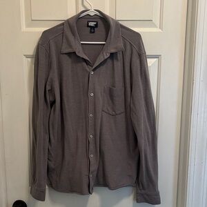 Lands' End Charcoal Button-Up Shirt